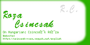 roza csincsak business card